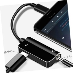 Adaptador Usb C A Jack 3.5 con Carga