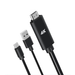 Adaptador HDMI tipo C 4K con carga USB-C